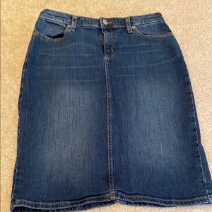 Banana Republic Blue Pencil Skirt Knee-Length Casual